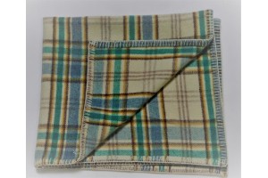 Gender neutral welsh baby blankets. Blue, peppermint & Cream BB42